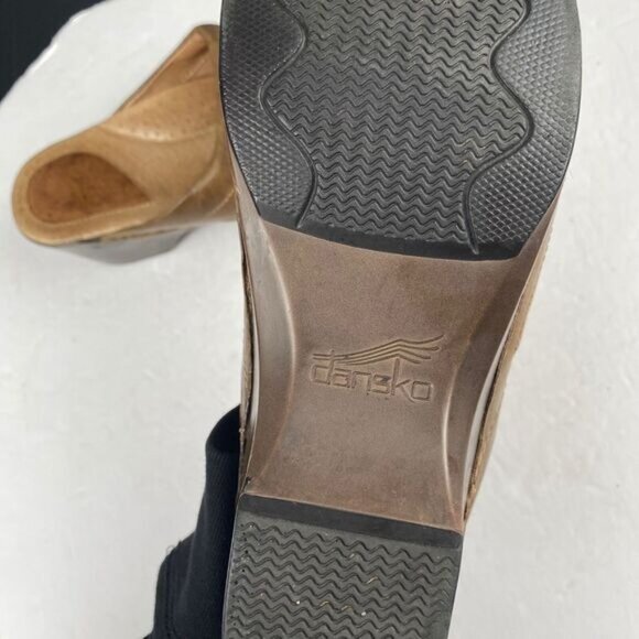 Dansko Balance Clog Women's size 38 Brown Leather Slip On Mule - Picture 13 of 14